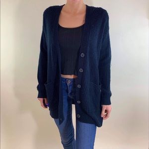 Forever 21 pocketed button up sweater.